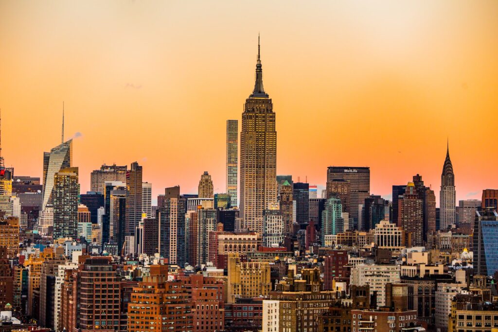 foto panoramica dell'Empire State Building di New York