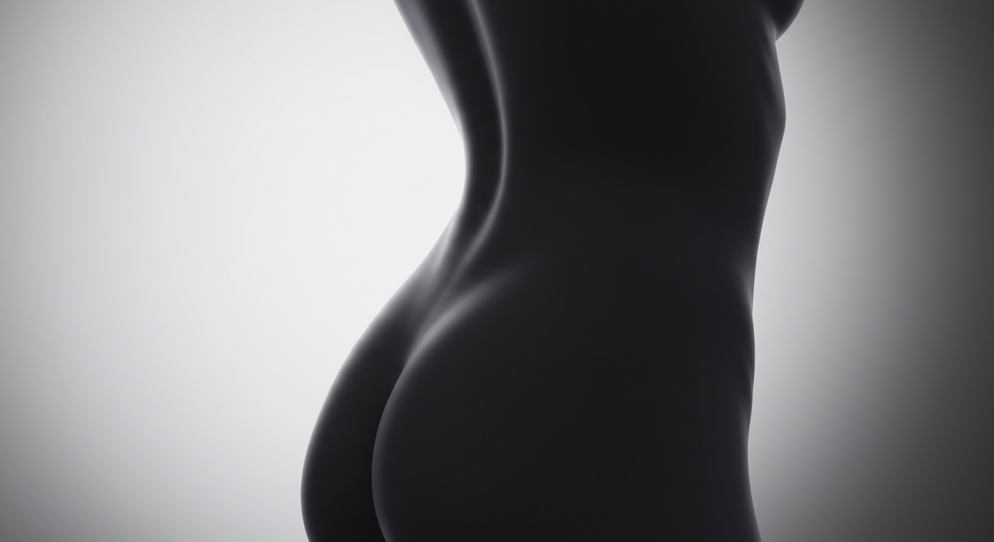 Silhouette of a pregnant woman's body