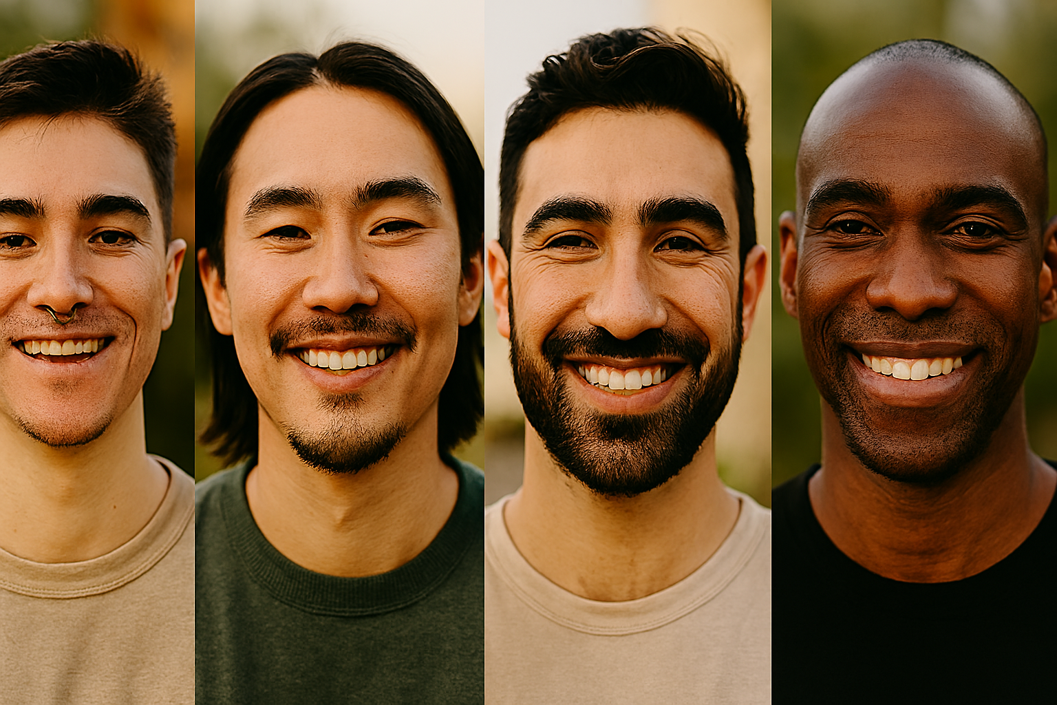 Photo d'hommes souriants après une opération FMS