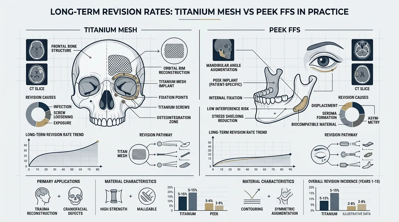 Titan-Mesh vs. PEEK FFS Architektur und Prozessablaufdiagramm 2026